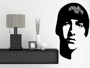 wall decal art sticker quote vinyl rapper silhouette kids music room