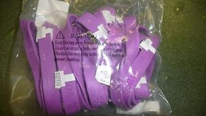 Cancer-Awareness-Purple-Rubber-Bracelets-Set-of-24-with-sayings-Relay ...