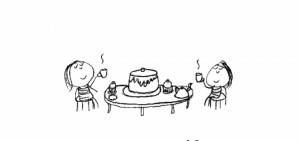 Happiness is, a cuppa tea with my best friend.