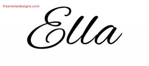 Typewriter Name Tattoo Designs Ella Free Download