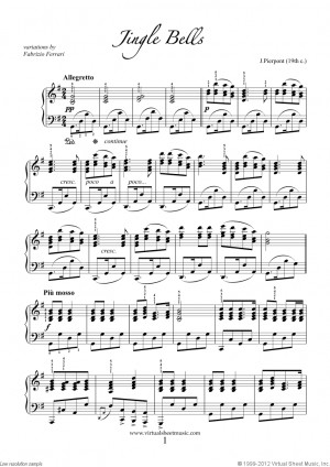 Christmas Sheet Music Carols for piano solo (Advanced Christmas Carols ...
