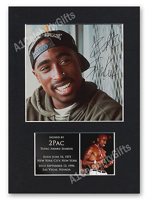2Pac Signed Mounted Photo Display #1 Tupac Autographed Music