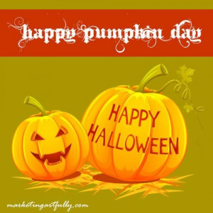Happy pumpkin day halloween quote