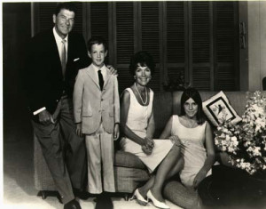 Ronald Reagan, son Ron, Nancy Reagan and daughter Patti, 1967.