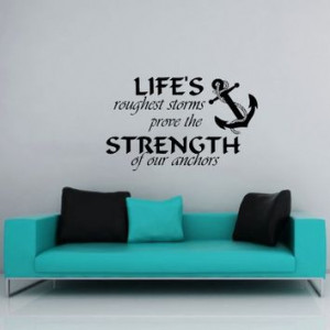 Wall Decals Nautical Anchor Symbol Quote Sign Words Quotes Kids ...