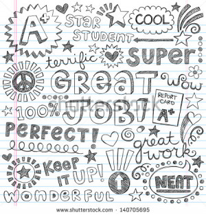Great Job Super Student Praise Hand Lettering Phrases Back to School ...