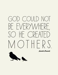 ... for Mothers // Jewish Proverb // Art Print // Unique Gifts for Mom