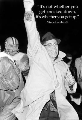 Title: Vince Lombardi Get Back Up Quote Sports Archival Photo Poster