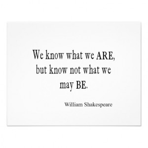 We Know What We Are Not May Be Shakespeare Quote Custom Invite