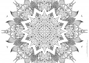 Doodle Art Coloring Pages Free mandala coloring page