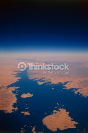 Nile river viewed from space : Foto de stock