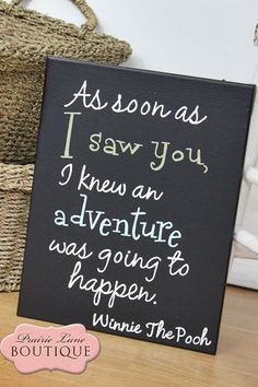 Winnie the Pooh quote, Quote canvas, Hand painted, Love quote, Prairie ...