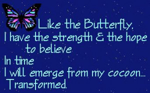Butterfly forTransformation Day Sky withTransformed Quote Night Sky ...