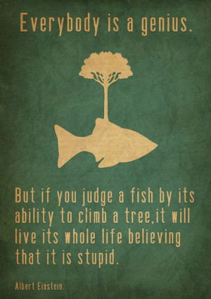 Encouraging quotes for students: “Everybody is a genius. But if you ...