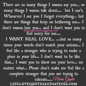 Want Real Love..