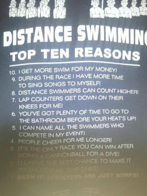This is for Distance Swimmers……