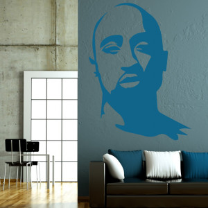 Tupac Wall Decal Art Rapper Wall Stickers gallery image