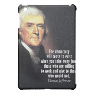 Thomas Jefferson Quote on Democracy iPad Mini Cases