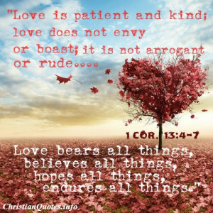 Corinthians 13:4-7 Quote – Scripture
