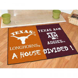 Fanmats 6049 Texas/Texas A&M House Divided Sports Rug