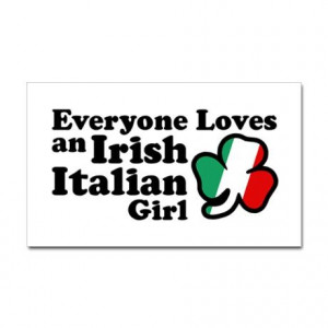 irish italian girl sticker