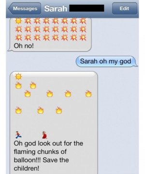 funny clever emoji balloon story