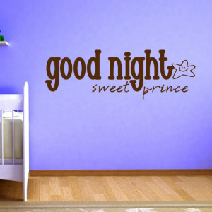 Home / Good Night Sweet Prince Wall Sticker Quote Wall Art
