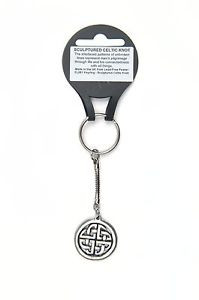 Details about Celtic Sculptured Knot Keyring & Quote Lead Free Pewter ...