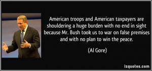 American troops and American taxpayers are shouldering a huge burden ...
