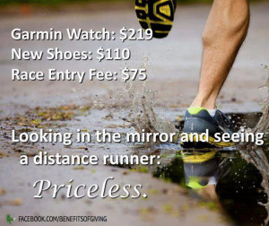 Looking in the mirror and seeing a distance runner: Priceless
