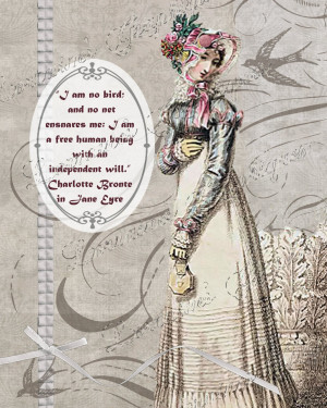 Jane Eyre Quote: Regency Fashion Inspired Digital Collage Fine Art ...