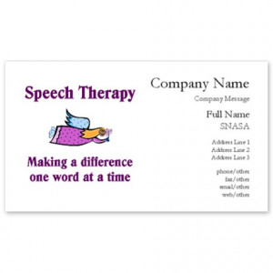 Speech Therapy What Else There Business Card Templates From Zazzle