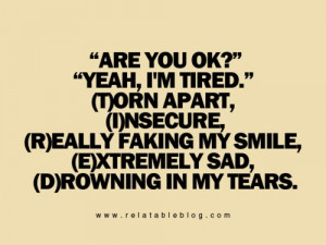 Tired Quotes Tumblr Insecure quotes