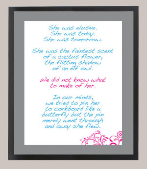 Stargirl by Jerry Spinelli 'She was Elusive' Quote 11 x 14 Inspiration ...