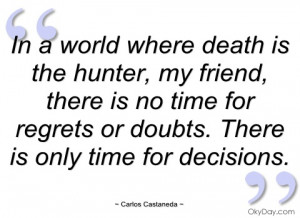 in a world where death is the hunter carlos castaneda