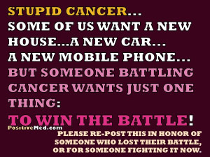 battle please re post this in honor of someone who lost their battle ...