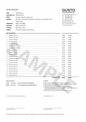 in relation to it quotation sample quotation sample format excel