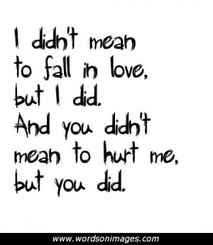 Love hurts quotes