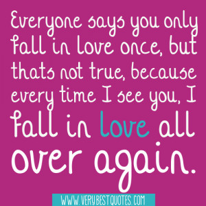 fall in love all over again – Cute Love Quotes - Inspirational ...