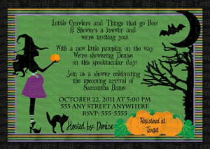 Custom Halloween Baby Shower Invite Invitation DIY print. Wording ...