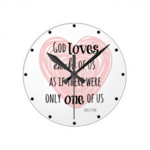 Inspirational God and Love Quote Wallclocks