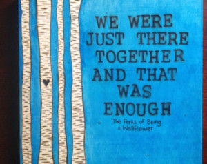 ... Wood Burned The Perks of Being a Wallflower Quote Canvas - Pyrography