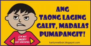 ang taong laging galit pumapangit cartoon