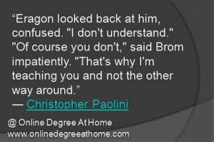 Eragon looked back at him, confused. 