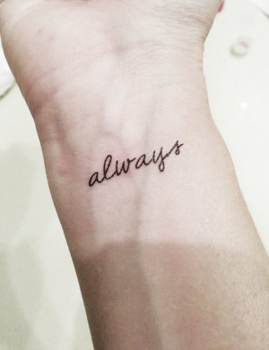 Harry Potter - Castle - Always Quote - Temporary Tattoo