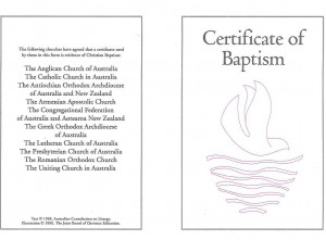 water baptism certificate