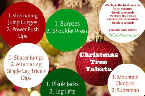 Christmas Tree Tabata. Body Weight Workout www.FitGirlsMartini.com