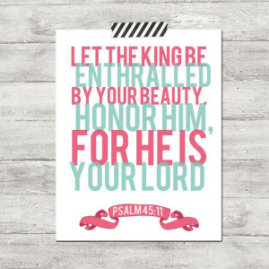 Baby teen Girl Bible verse nursery quote poster print 11x14 let the ...