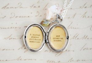 ... and grown-up dreams - Women's Lockets - Sister Locket - Quote Locket
