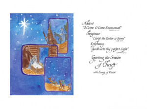... League Christmas card for 2012 depicts Advent, Christmas and Epiphany